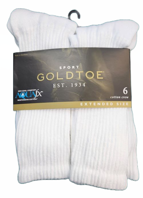 Gold Toe Athletic Crew Socks 6-Pack 